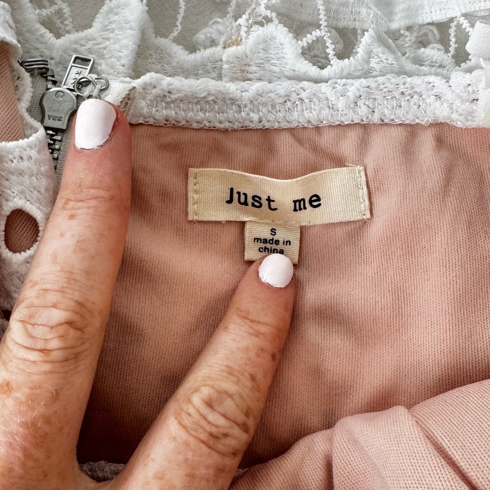 Just Me White Lace Midi Dress - Picture 3 of 5